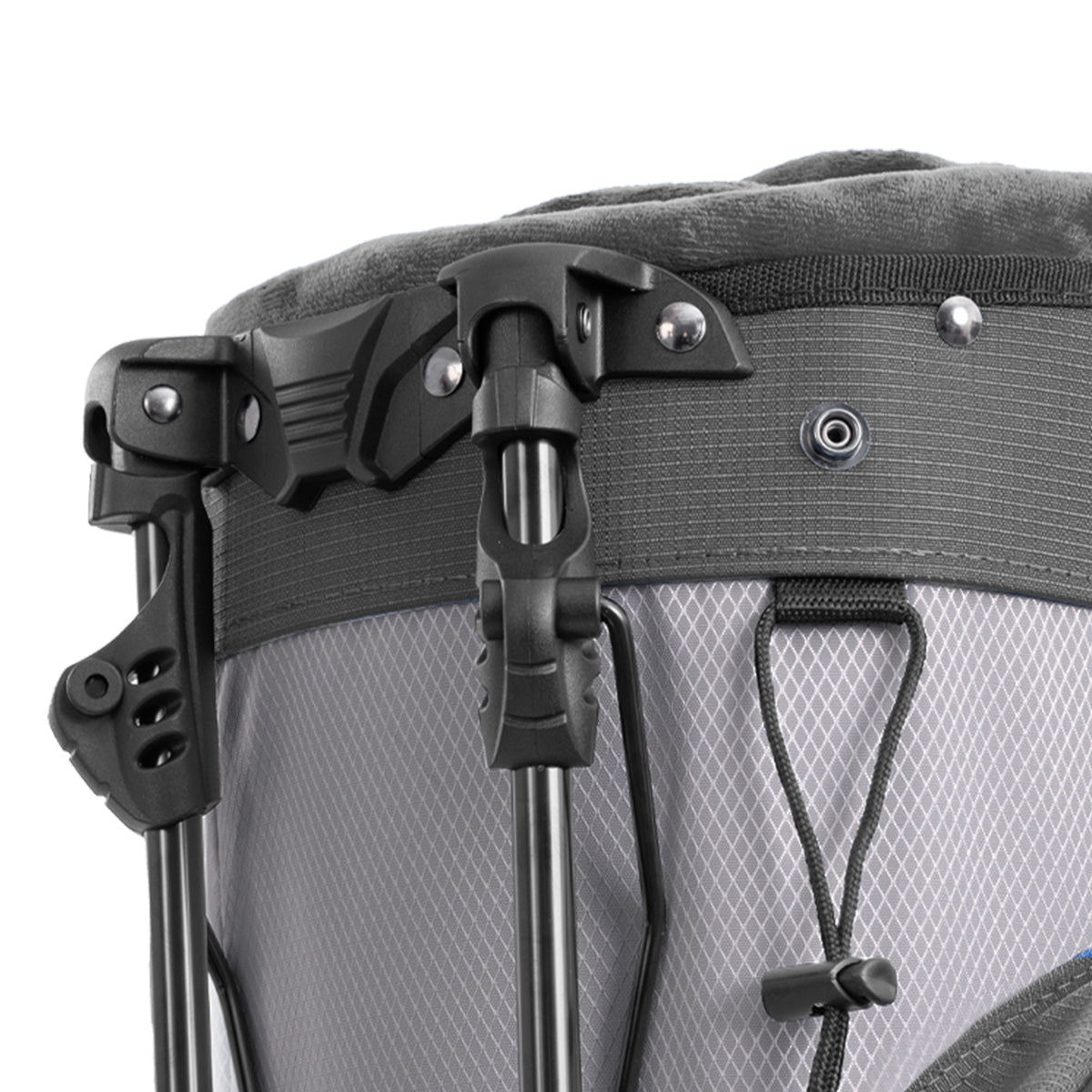 14-Way PU Leather Golf Stand Bag-Pure Black Gray