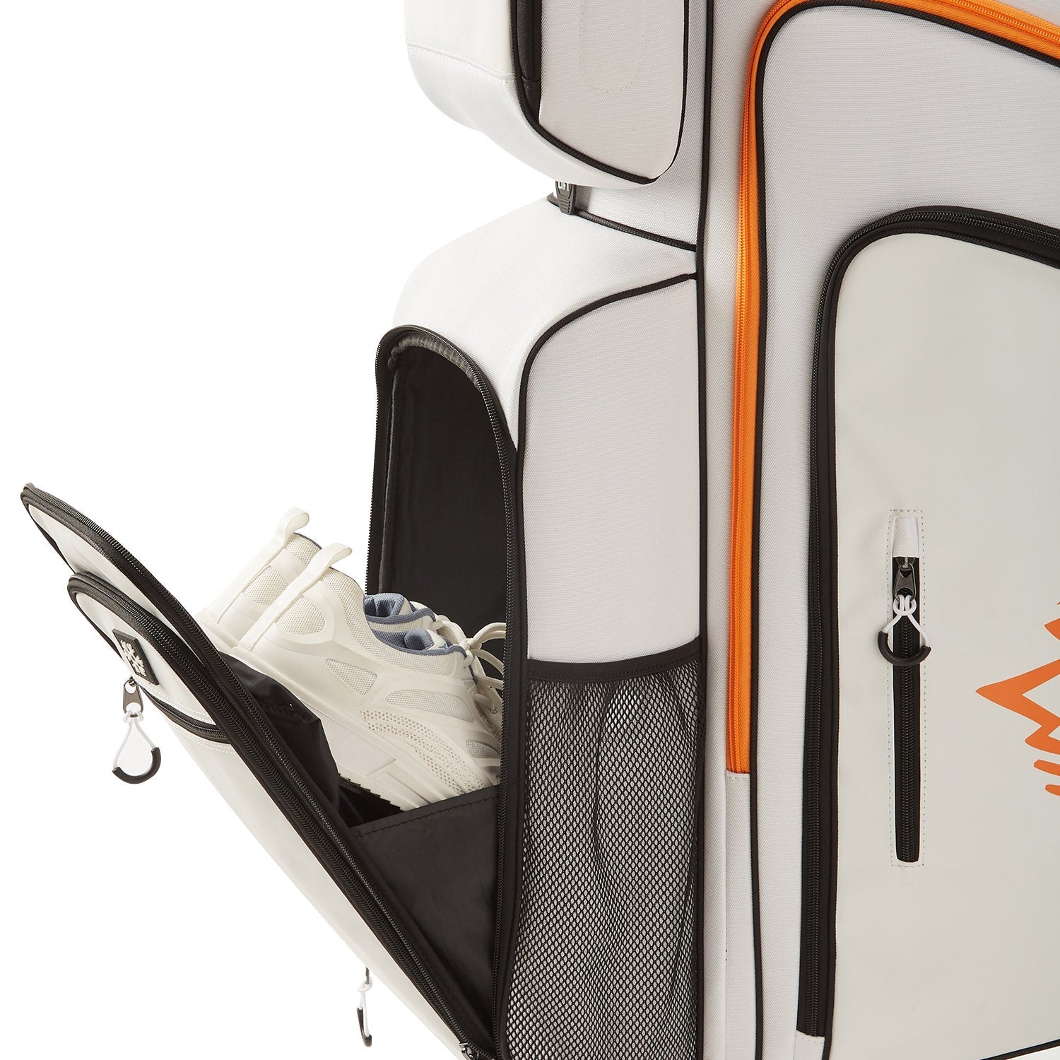 15-Way Full-Length Divider Golf Cart Bag-White Orange