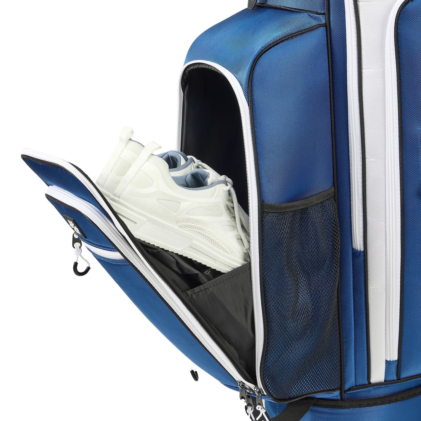 15-Way Full-Length Divider Golf Cart Bag-Blue White