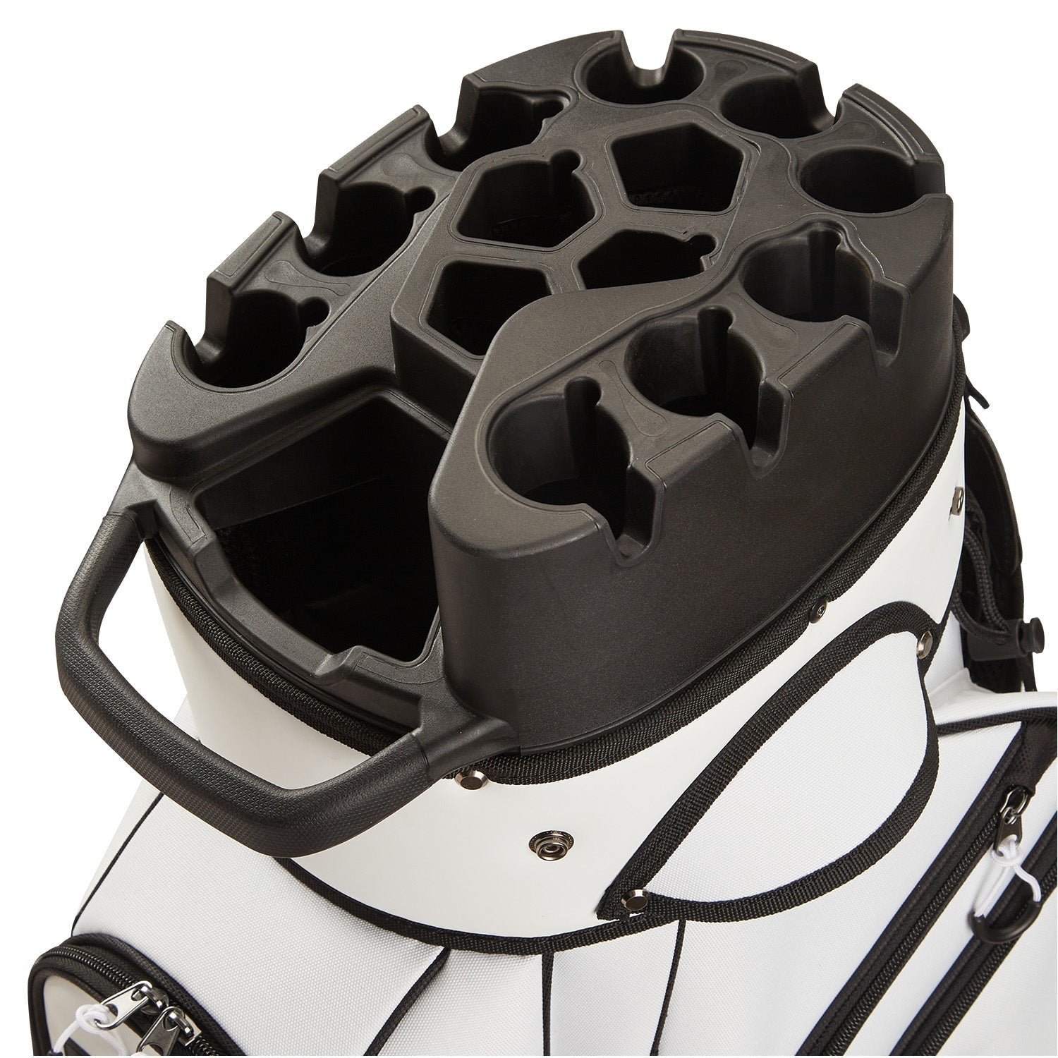 14-Way Golf Cart Bag Pro-Black White