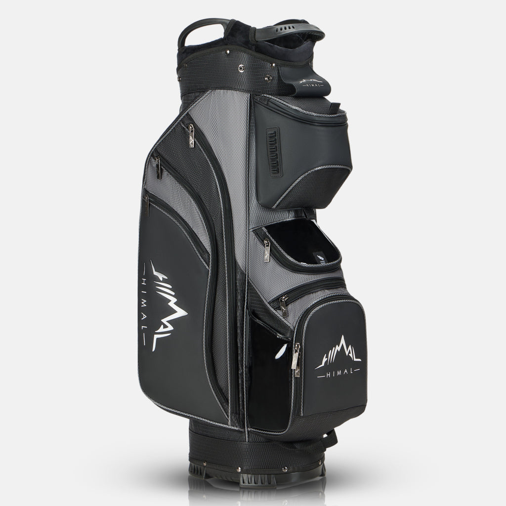 14-Way Golf Cart Bag with Full Length Divider-Black Grey
