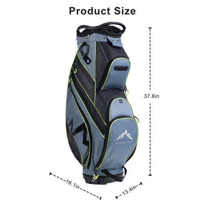 14-Way Golf Cart Bag with Organizer Divider-Foggy Blue
