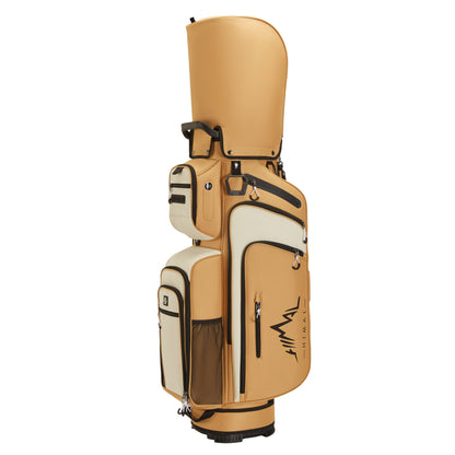 15-Way Full-Length Divider Golf Cart Bag-Beige