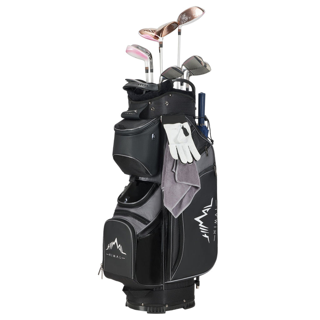 14-Way Golf Cart Bag with Full Length Divider-Black Grey