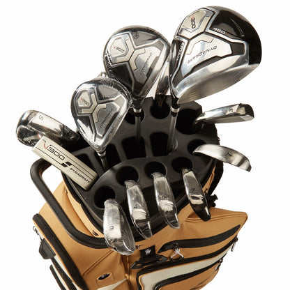 15-Way Full-Length Divider Golf Cart Bag-Beige