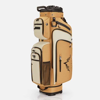 15-Way Full-Length Divider Golf Cart Bag-Beige