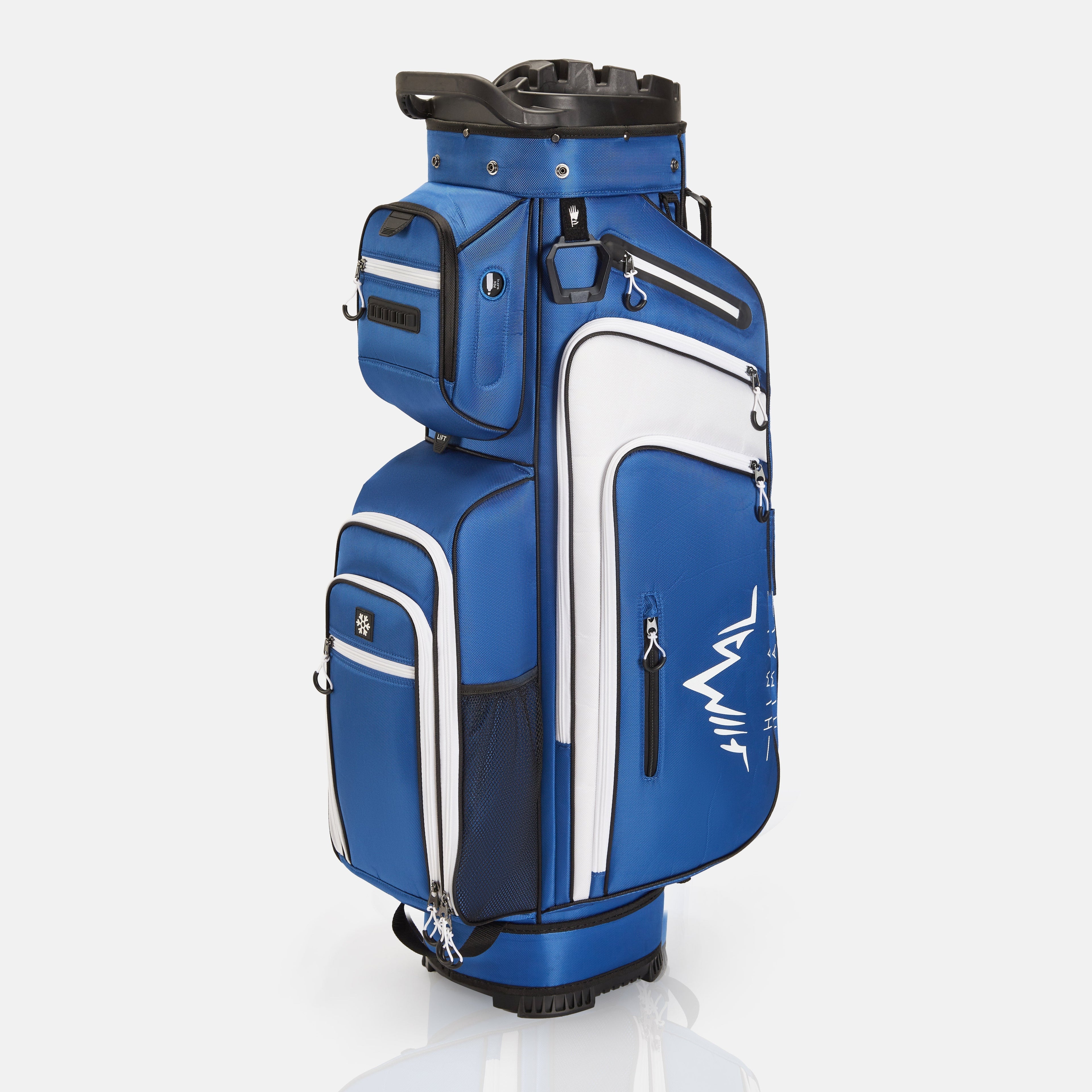 15-Way Full-Length Divider Golf Cart Bag-Blue White