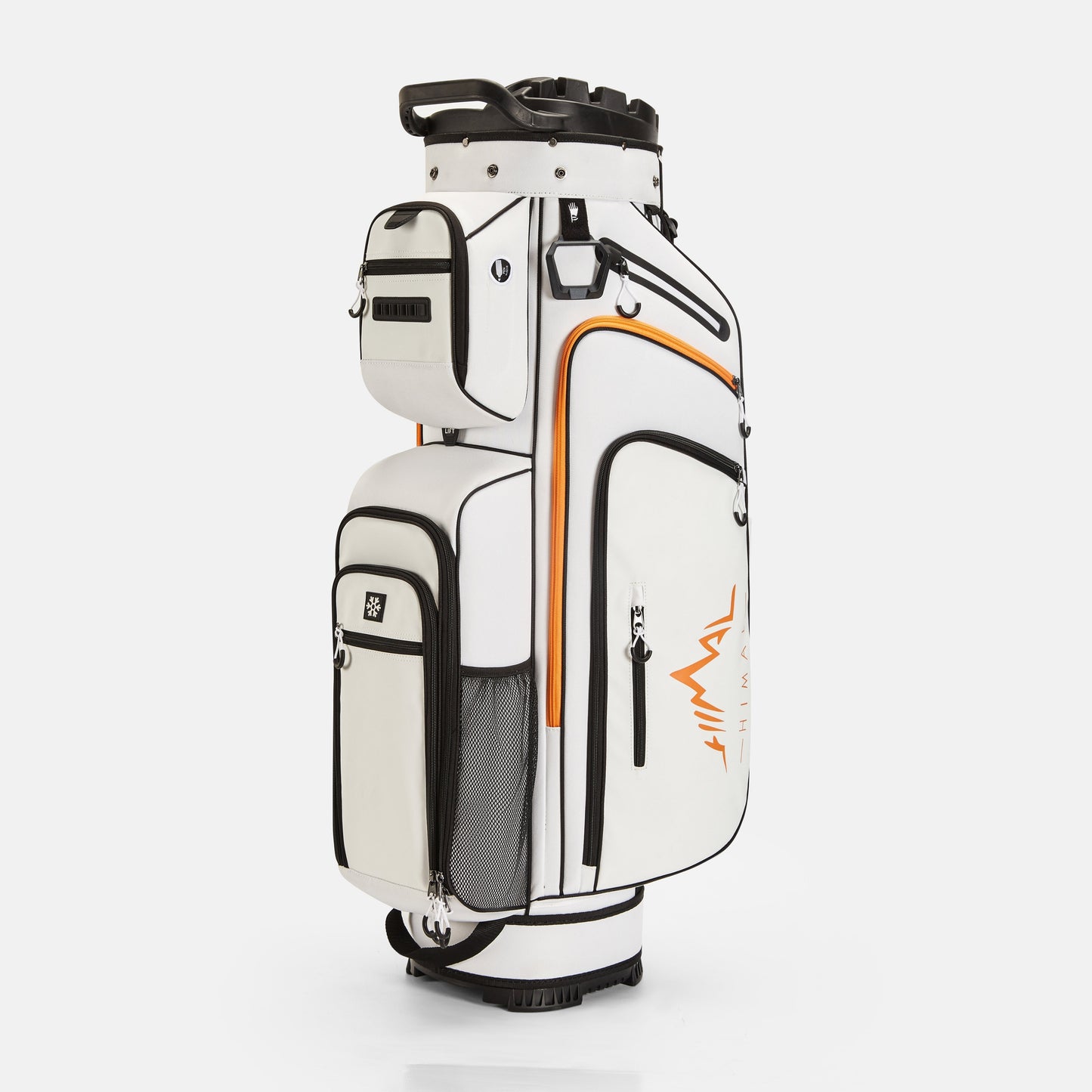 15-Way Full-Length Divider Golf Cart Bag-White Orange
