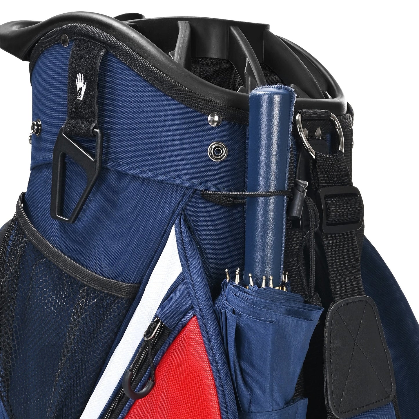 uniHimal Silence 001 Quiet Soundles 14 Way Organizer Dividers Golf Cart Bag Blue Red