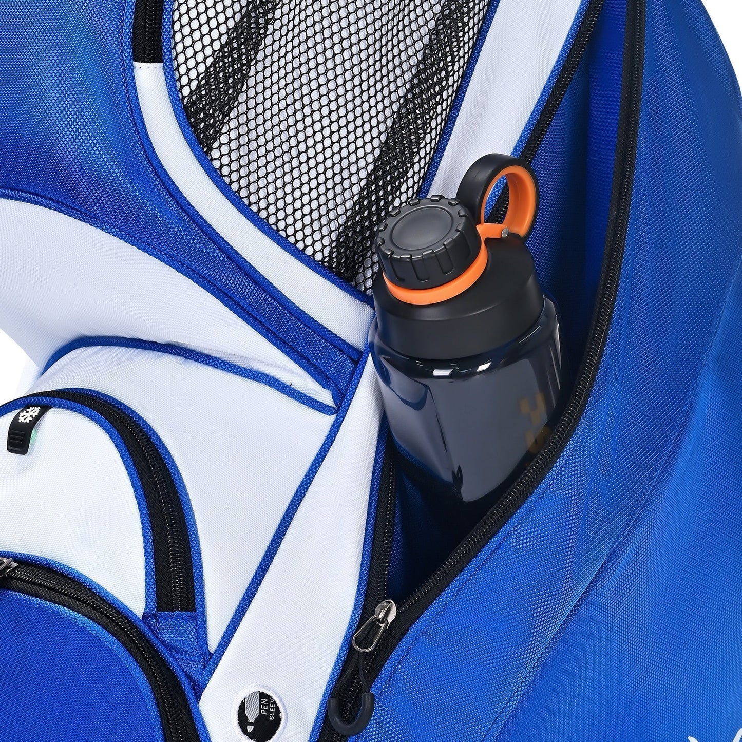 uniHimal Silence 001 Quiet Soundles 14 Way Organizer Dividers Golf Cart Bag Blue White