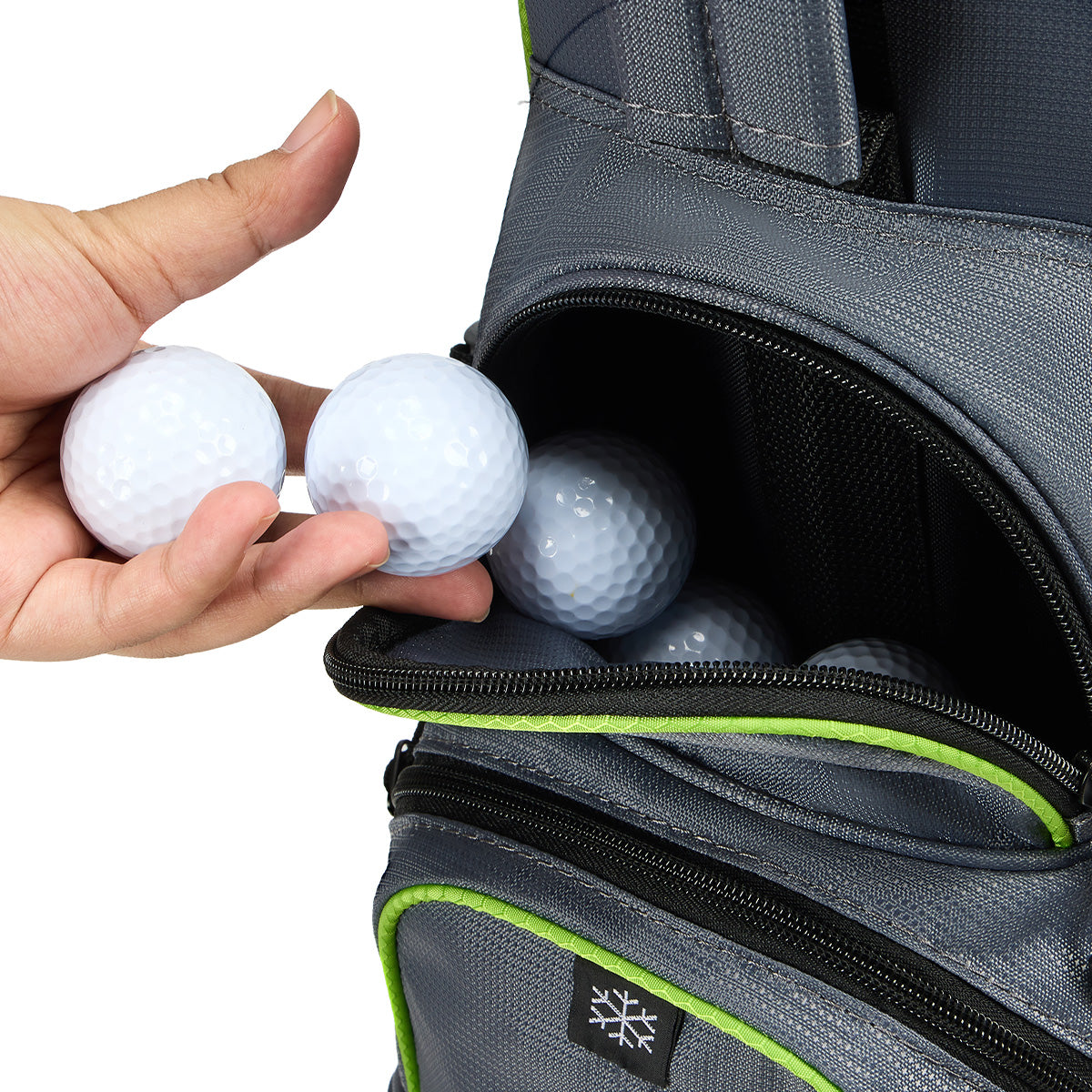 4-Way Full-Length Golf Stand Bag-Steel Gray White