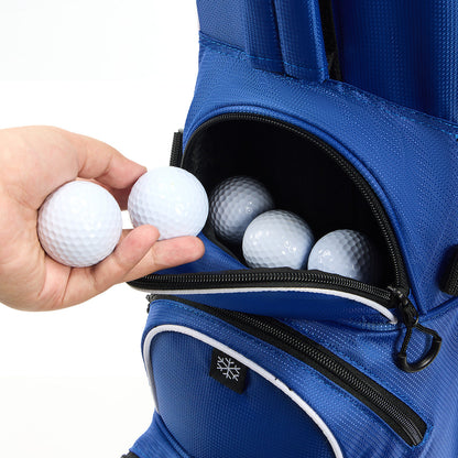 4-Way Full-Length Golf Stand Bag-Royal Blue White
