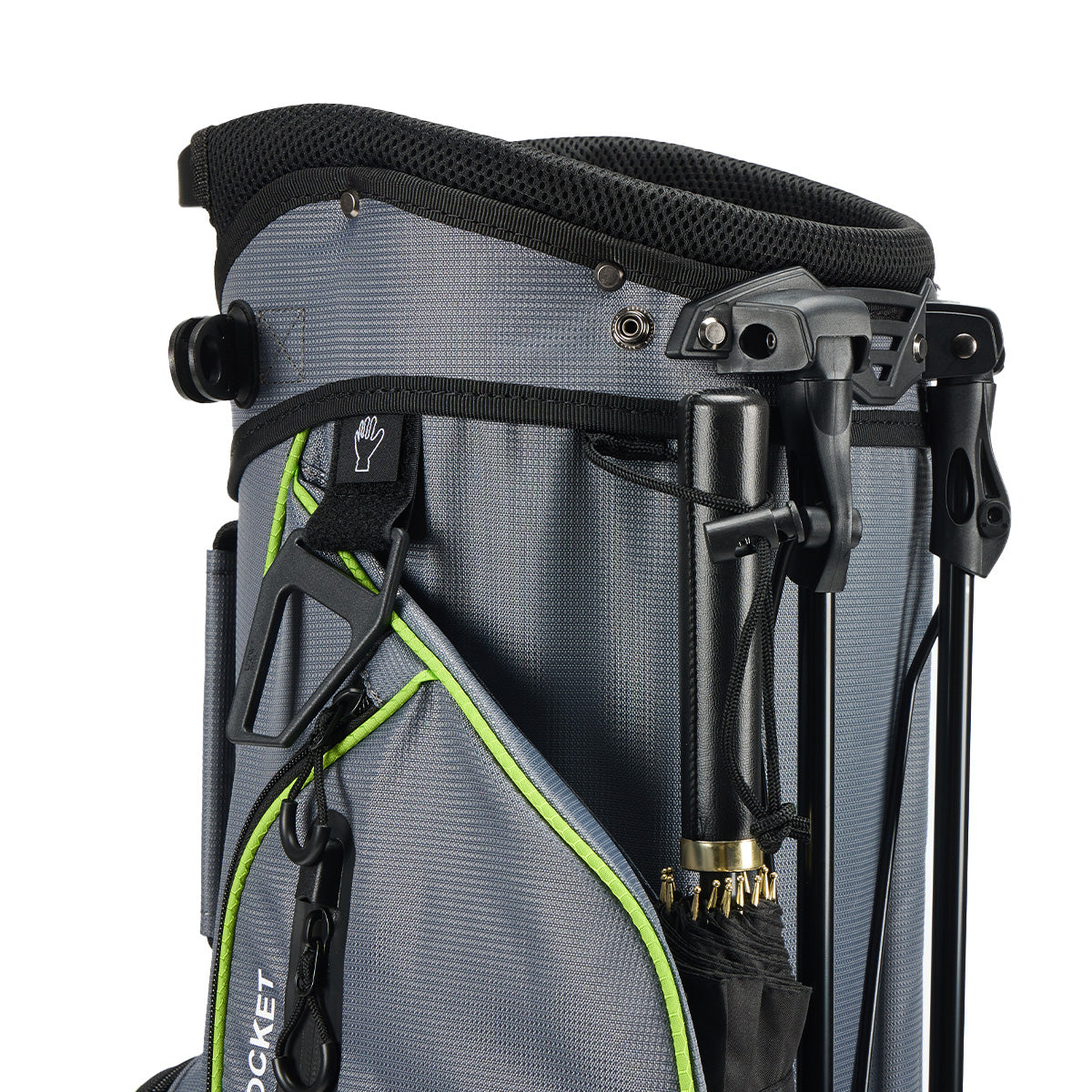 4-Way Full-Length Golf Stand Bag-Steel Gray White