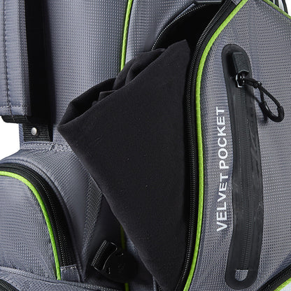 4-Way Full-Length Golf Stand Bag-Steel Gray White