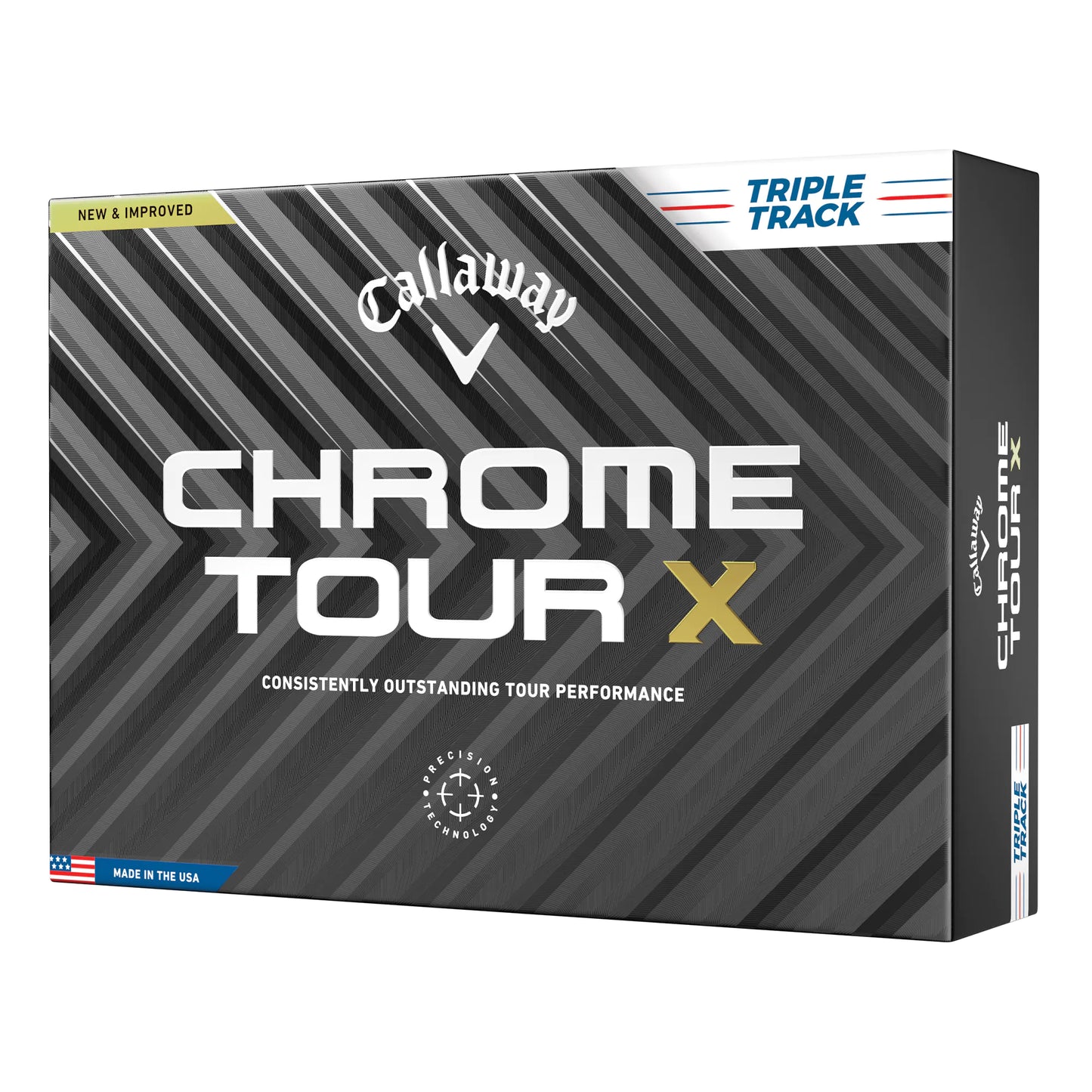 Callaway Chrome Tour X Triple Track Golf Balls - White