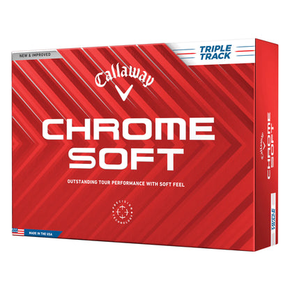 Callaway Chrome Soft Triple Track Golf Balls - White