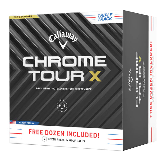Callaway Chrome Tour X Triple Track 4 for 3 Golf Balls - 4 Dozen