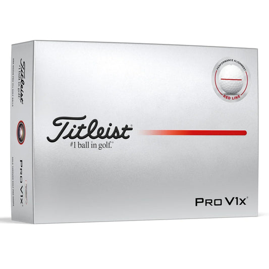 Titleist Pro V1x AIM Performance Alignment Golf Balls - Red