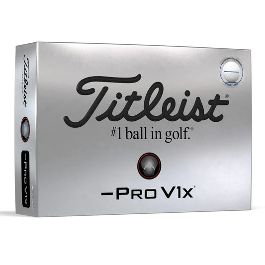 Titleist Pro V1x Left Dash AIM Performance Alignment Golf Balls - Blue